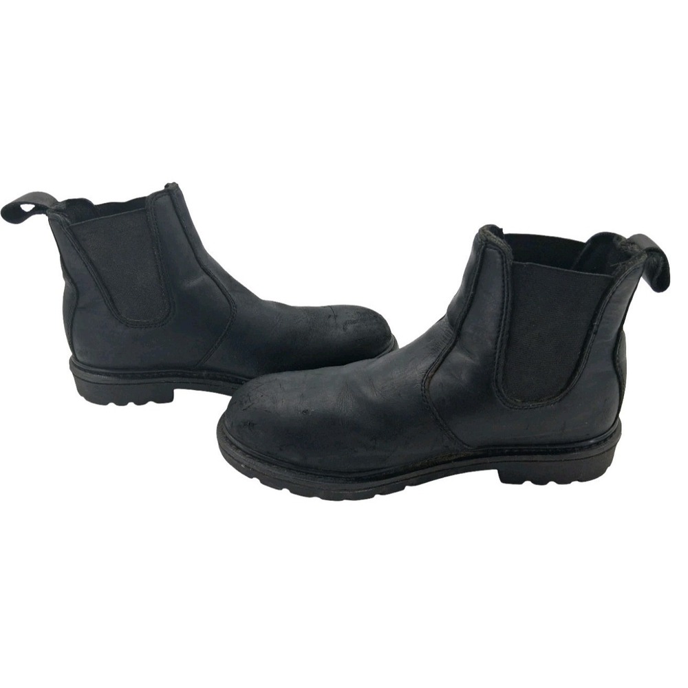 WORX By Red Wing Shoes Boots Mens 8.5 Wide Black Leather Chelsea Work Steel Toe - Picture 10 of 10